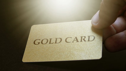 Gold card holder