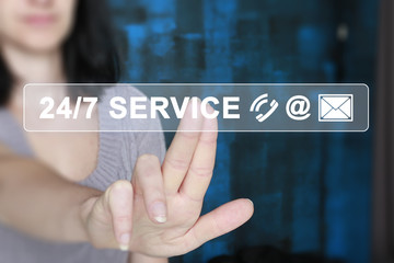 Business button 24 hours service