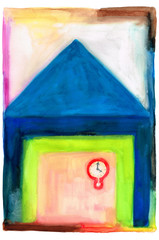 時計のある部屋　A room with a clock
