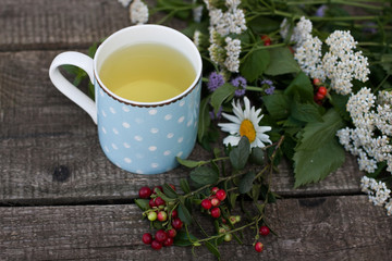 a cup of herbal tea