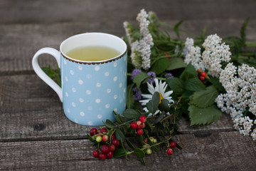 a cup of herbal tea