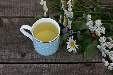 a cup of herbal tea