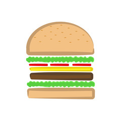 Burger Ingedients Vector Illustration