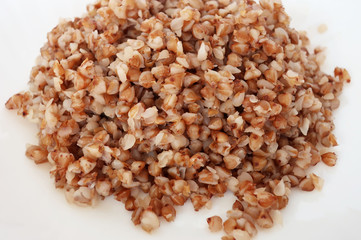 Buckwheat on a plate