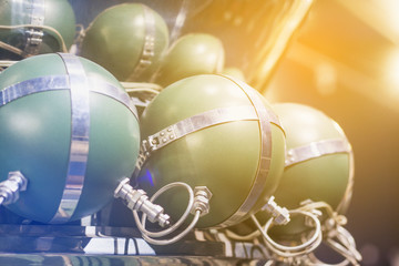 Spacecraft elements close up. 