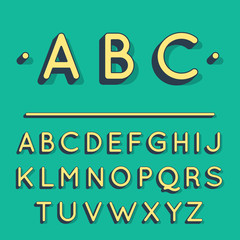 Modern colourful alphabet