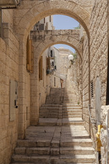 Naklejka premium Narrow Jerusalem street