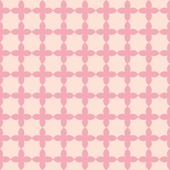 Pink flower shape line seamless pattern design.vector