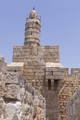 Fototapeta na wymiar Tower of David and Sky