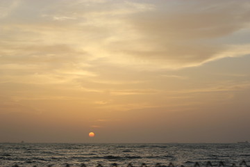 Obraz premium Orange sunset