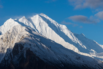 Rakaposhi snow mountain peak at Hunza valley, Gilgit Baltistan, Pakistan