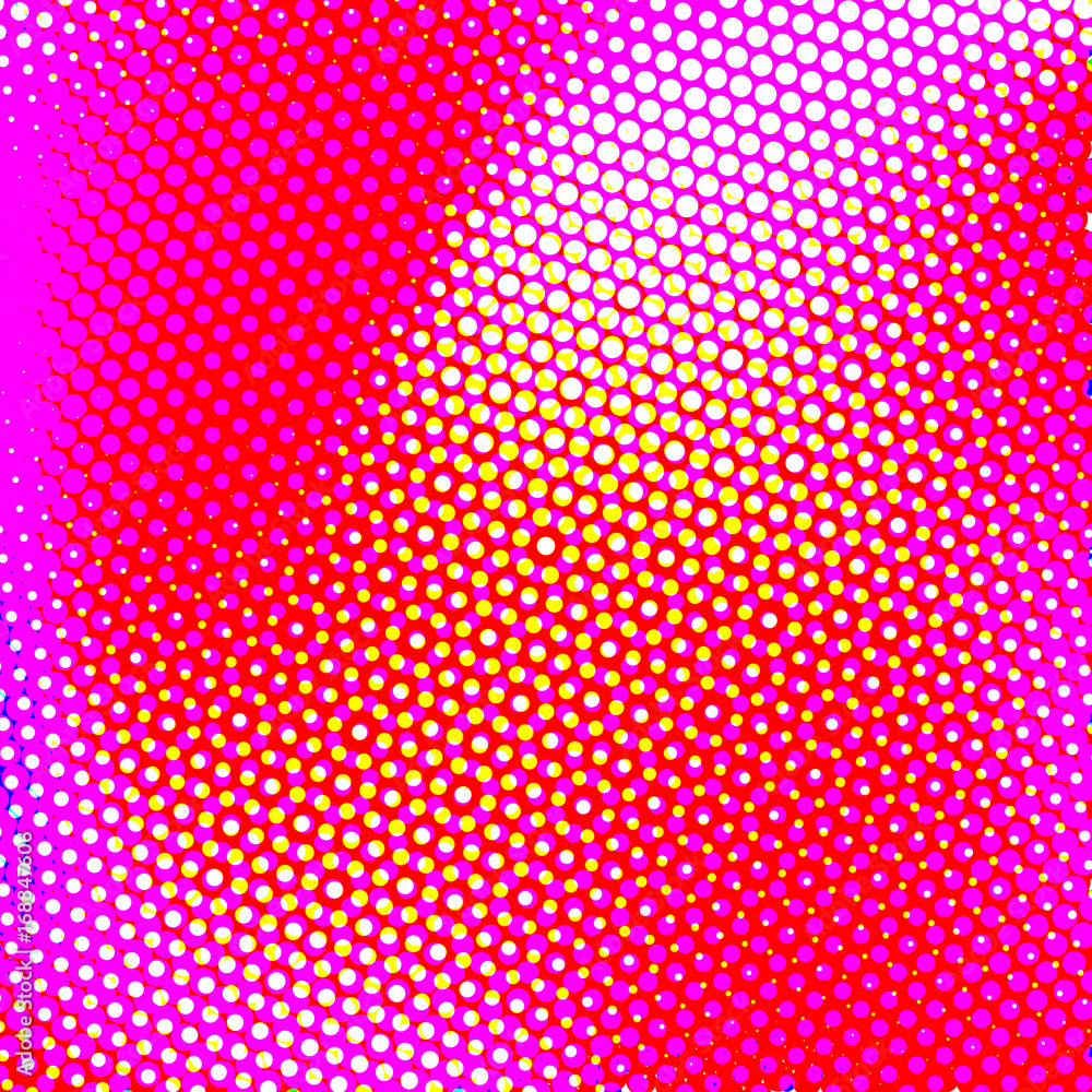 Aufkleber color halftone texture, abstract gradient background with moire effect, circles pattern for design c