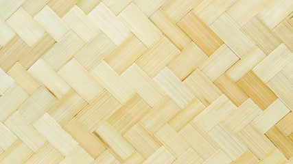 Background texture rattan pattern from bamboo . nature background of handicraft weave wicker surface .