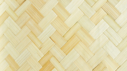 Background texture rattan pattern from bamboo . nature background of handicraft weave wicker surface .