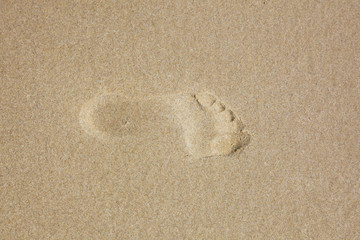 Fußabdruck im Sand