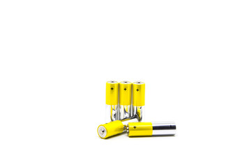 Alkaline battery AA size for energy, power or charger Used for toys or electronic devices, Isolated...