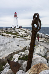 Fototapeta premium Leuchtturm von Peggy´s Cove bei Halifax in Kanada.