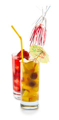 Image of fruit cocktail close-up