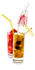 Image of fruit cocktail close-up