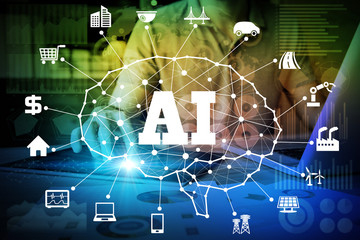 AI(Artificial Intelligence) concept. deep learning.