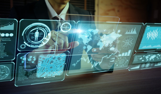 futuristic GUI. graphical user interface. head up display.