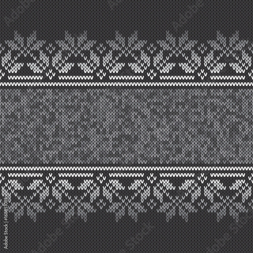 Traditional Fair Isle Style Seamless Knitted Pattern Vector Traditional Fair Isle Style Seamless Knitted Pattern Vector