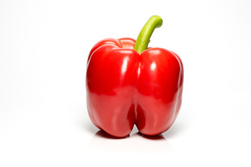 Red pepper over white background