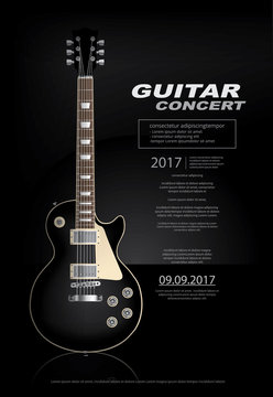 Guitar Concert Poster Background Template