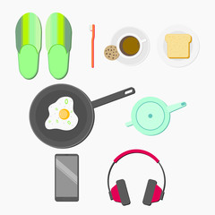 Colorful Morning Elements Set