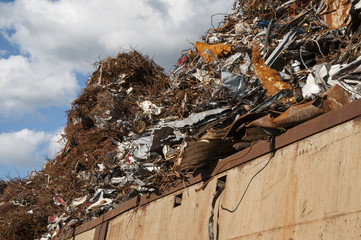 recycling yard for metal