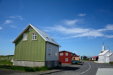 Fototapeta na wymiar Countryside town, Eyrarbakki, Iceland