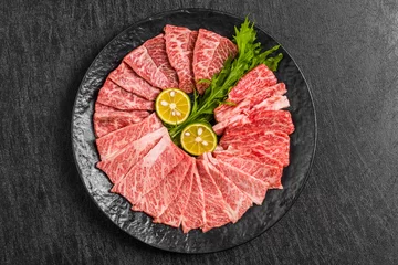 Foto op Plexiglas 焼肉用高級和牛　Japanese beef for the finest grilled meat © norikko