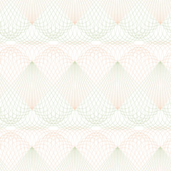 Seamless abstract ornament on white background. Elegant vector pattern illustration for invitations, banknotes, diplomas, certificates, tickets and other papers security or wrapping design 