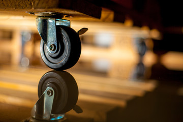 Cart wheels or trolley wheel metal transportation .