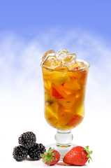 Fruit cocktail close-up