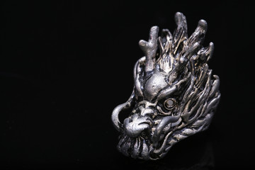 Dragon ring , silver ring dragon