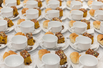 row cup of coffee ready to serve