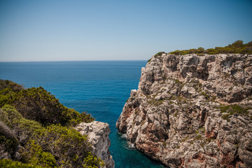 paisaje del mar en isla de menorca