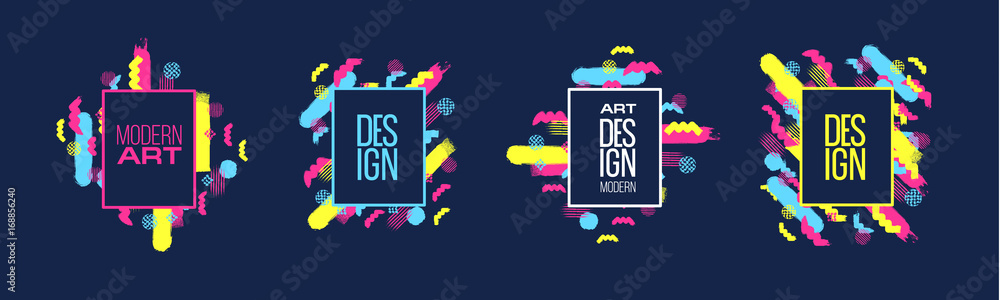 Poster vector frame for text and labels