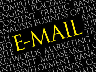 Obraz premium E-MAIL word cloud collage, business concept background