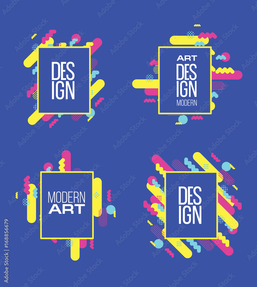 Poster vector frame for text and labels