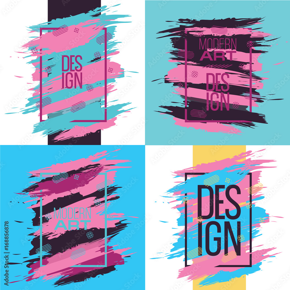 Poster vector frame for text modern art graphics for hipsters