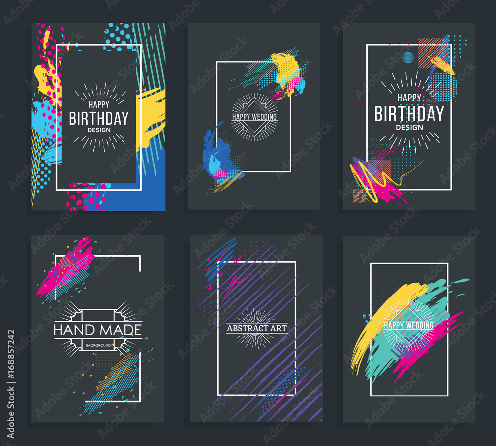 Poster vector frame for text modern art graphics for hipsters