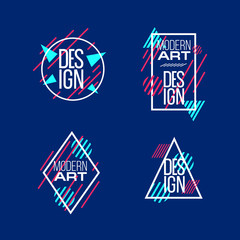 Vector frame for text Modern Art graphics for hipsters 2