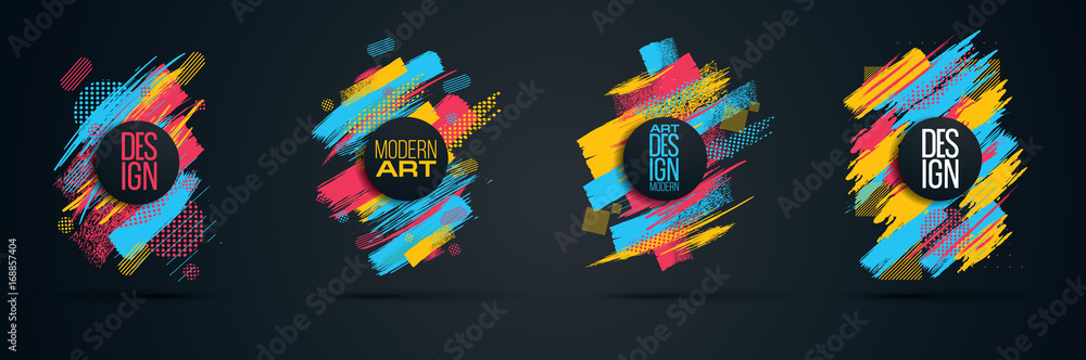 Aufkleber vector frame for text modern art graphics for hipsters