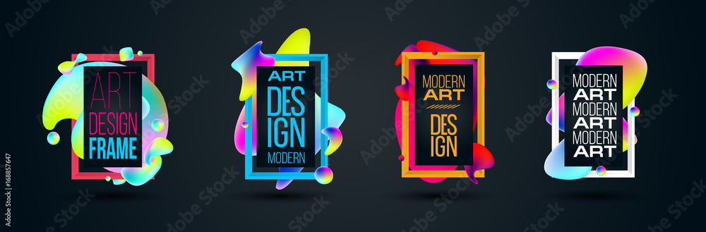 Poster vector frame for text modern art graphics for hipsters 2