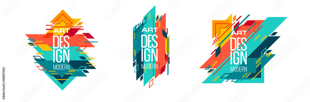 Fototapete vector frame for text modern art graphics for hipsters 2