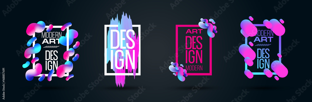 Poster vector frame for text modern art graphics for hipsters 2