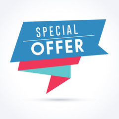 Special offer banner. Discount, sale and promotion banner