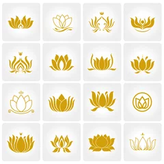 Foto op Canvas lotus logo © Duangkamol